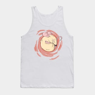 Sleeping Mouse - Hand Painted Artwork of a Tiny Adorable Mouse Sleeping Tank Top